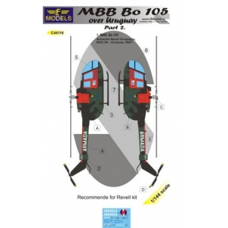 MBB Bo 105 over Uruquay part 2. (1:144)