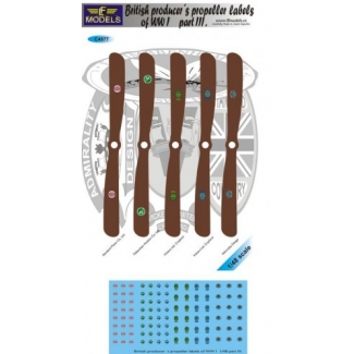 British WWI producer´s  labels of propellers part III. (1:48)