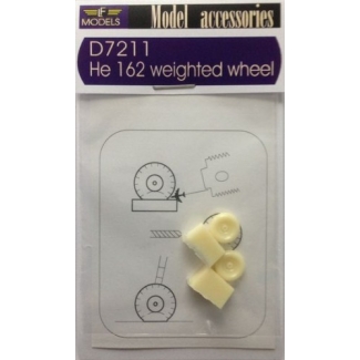 LF Models D7211 Heinkel He 162 weighted wheels (1:72)