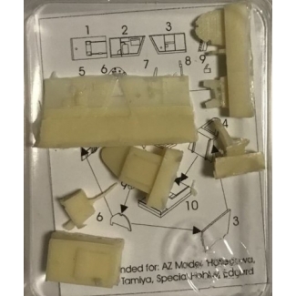 LF Models D7218 Messerschmitt Bf 109E interior set (1:72)