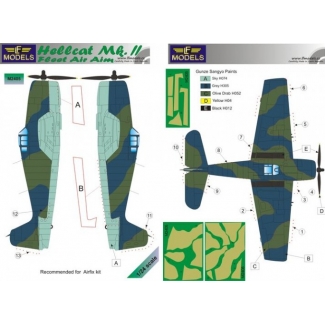 LF Models M2405 Hellcat Mk.I/Mk.II FAA Camouflage painting mask (1:24)