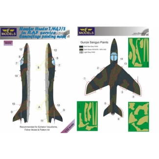 Hawker Hunter T.Mk.7/8 in RAF service Camouflage Painting Mask (1:32)