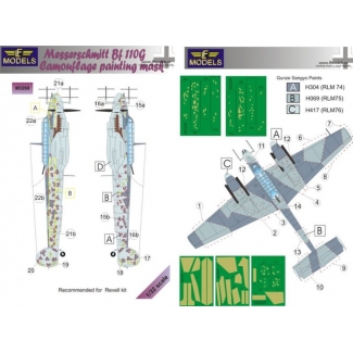 Messerschmitt Bf 110G Camouflage Painting Mask (1:32)