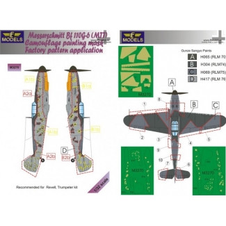 Messerschmitt Bf 109G-6 Camouflage Painting Mask (MTT) (1:32)