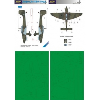 LF Models M4819 Junkers Ju 87B/R Camouflage Painting Mask (1:48)