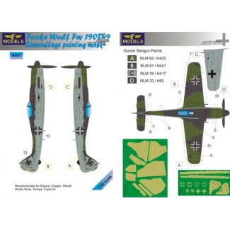 LF Models M4857 Focke Wulf Fw 190D-9 Camouflage Painting Mask (1:48)