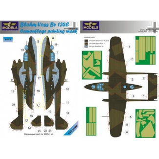 LF Models M4875 Blohm Voss 138C Camouflage Painting Mask (1:48)