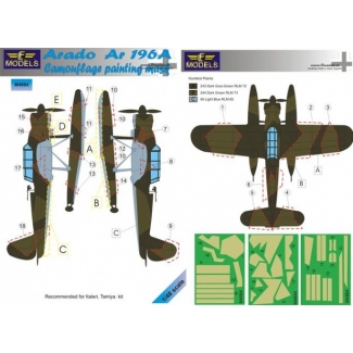 LF Models M4884 Arado Ar 196A Camouflage Painting Mask (1:48)