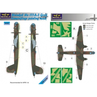 LF Models M4885 Heinkel He 177A-3 Greif Camouflage Painting Mask (1:48)