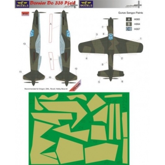 LF Models M7223 Dornier Do 335 Pfeil Camouflage Painting Mask (1:72)