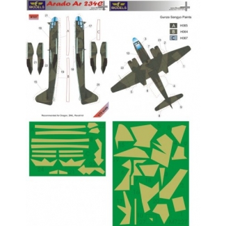 LF Models M7227 Arado Ar 234C Camouflage Painting Masks (1:72)