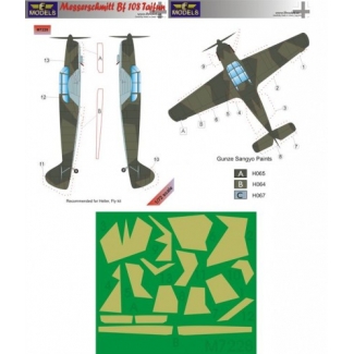 LF Models M7228 Messerschmitt Bf 108 Taifun Camouflage Painting Masks (1:72)