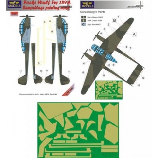 LF Models M7251 Focke Wulf Fw 189A Camouflage Painting Mask (1:72)