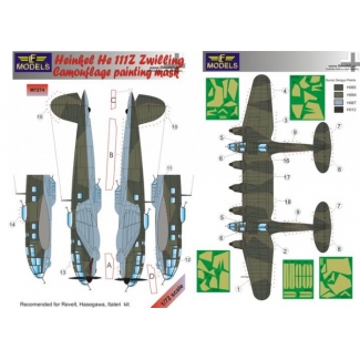 LF Models M7274 Heinkel He 111Z Zwilling Camouflage Painting Mask (1:72)