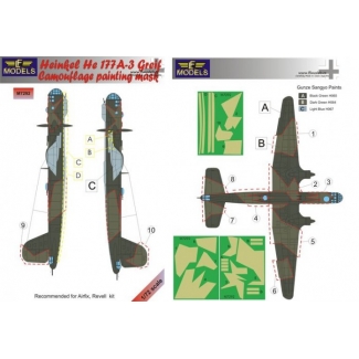 LF Models M7292 Heinkel He 177A-3 Greif Camouflage Painting Mask (1:72)