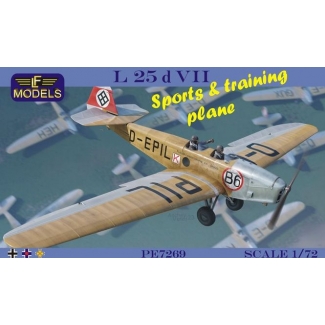 LF Models PE7269 L 25d VII Sports and training plane (2x Germany, 1x Slovakia, 1x Romania) (1:72)