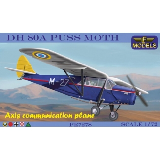 LF Models PE7278 DH 80A Puss Moth Axis Communication Plane (1xManchukuo,1xJapan,1xGermany,1xCroatia,1xIraq) (1:72)
