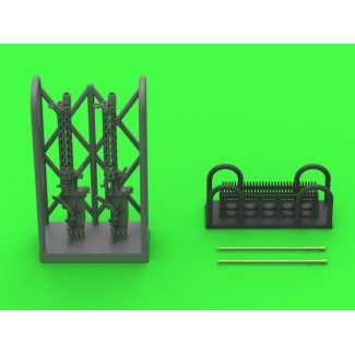Master AM-72-170 Niemiecki km z okresu I w.św. Spandau LMG 08/15 (2 szt.) - z DŁUGĄ rączką przeładowania - wydruki 3D i mosiężne lufy (1:72)