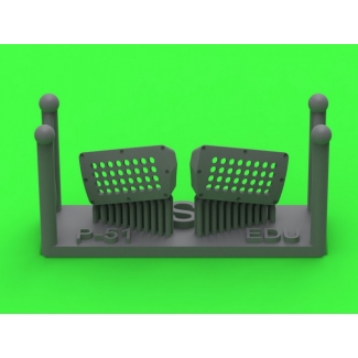 Master AM-72-174 P-51 Mustang - pokrywa wlotu powietrza do gaźnika - typ standardowy z otworami (do modelu Eduard) (1:72)