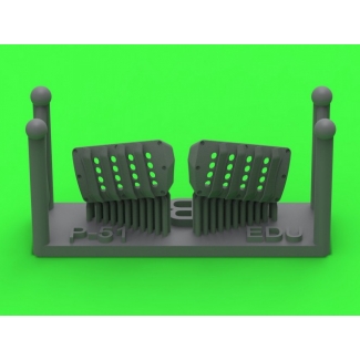 Master AM-72-176 P-51 Mustang - pokrywa wlotu powietrza do gaźnika - typ z żaluzjami dla RAF - wersja B (do modelu Eduard) (1:72)