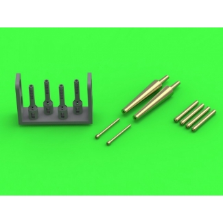 Master AM-72-177 Spitfire Mk.IIb/Vb -  lufy działek Hispano 20mm w osłonach i końcówki luf Browning .303 (do modelu Eduarda oraz IBG) (1:72)