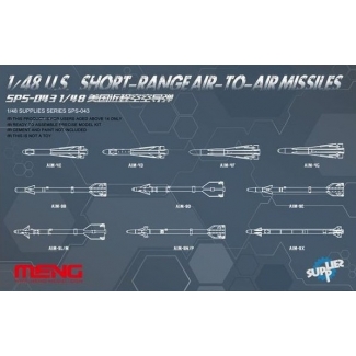 Meng Model SPS043 U.S. Short-range Air-to-air Missiles (1:48)