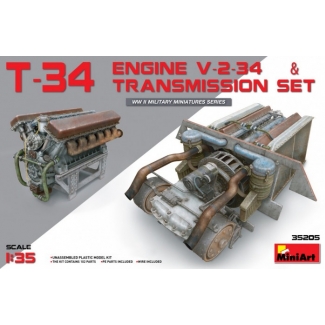 MiniArt 35205 Russian T-34 (V-2-34) Engine & Transmission Set (1:35)