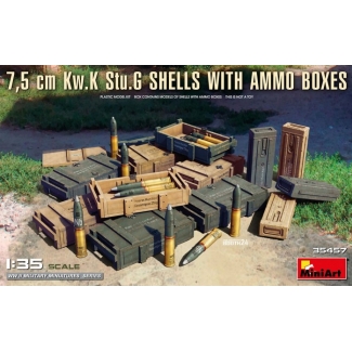 MiniArt 35457 7,5 cm Kw.K Stu.G Shells with Ammo Boxes (1:35)