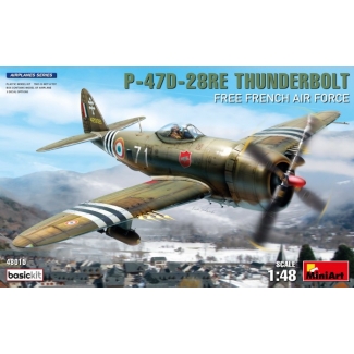 MiniArt 48015 P-47D-28RE Thunderbolt Free French Air Force Basic Kit (1:48)