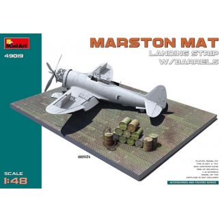 MiniArt 49019 Marston Mat Landing Strip w/Barrels (1:48)