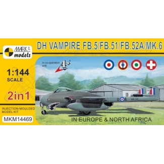 Vampire FB.5/FB.51/FB.52A/Mk.6 "In Europe & North Africa" (2 in 1) (1:144)