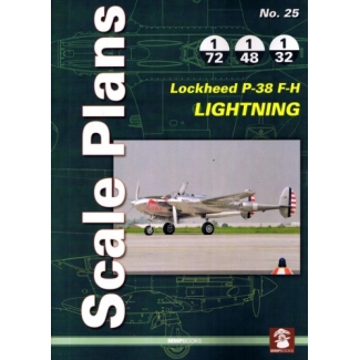 Scale Plans No.25 Lockheed P-38 F-H Lightning (1:72,1:48,1:32)