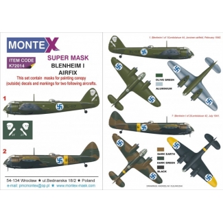 Super Mask K72014 Blenheim I (FINLAND) (1:72)