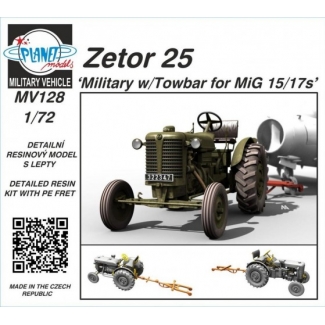 Planet Models MV128 Zetor 25 Military w/Towbar for MiG 15/17s (1:72)