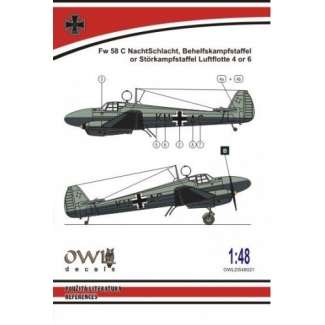 OWL DS48021 Fw 58 C Weihe Nachtschlacht (1:48)