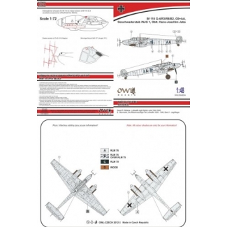 OWL DS48084 Bf 110 G-4/R2/R8/B2 G9+AA (H.J Jabs) (1:48)