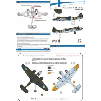 OWL DS72066 Blenheim Mk IV Finnish aufklärer (1:72)