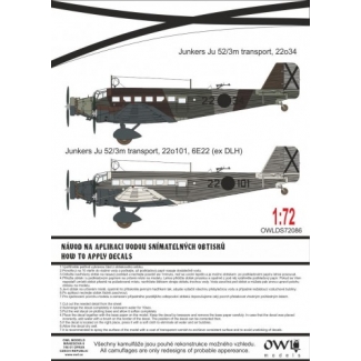 OWL DS72086 Ju 52 Spanish transport (1:72)