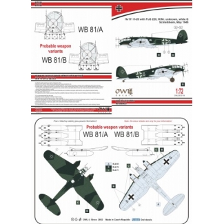 OWL DS72118 He111 H-20 with FuG 220, White (1:72)