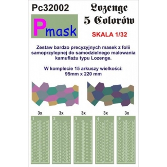 Lozenge 5 kolorów: Maska (1:32)