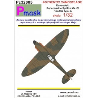 Supermarine Spitfire Mk.I/V Typ A - kamuflaż: Maska (1:32)