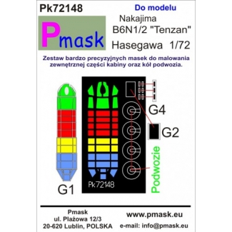 Nakajima B6N1/2 "Tenzan": Maska (1:72)