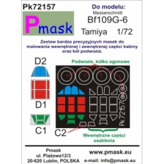 Messerschmitt Bf109G-6 (Tamiya): Maska (1:72)