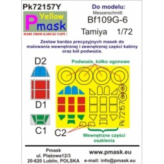 Messerschmitt Bf109G-6 (Tamiya): Maska (1:72)