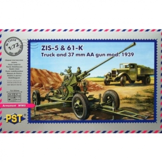 PST 72028 ZIS-5 w/37mm 61-K anti-aircraft gun (1:72)