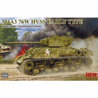 Rye Field Model 5058 M4A3 76W HVSS Early type D82081 turret T-66 track (1:35)