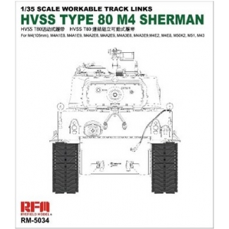 Rye Field Model 5034 HVSS T80 Track for M4 Sherman (1:35)