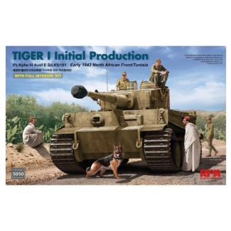 Rye Field Model 5050 Tiger I Initial Production Pz.Kpfw.VI Ausf.E Sd.Kfz181 Early 1943 North African Fronnt/Tunisia with full interior kit (1:35)