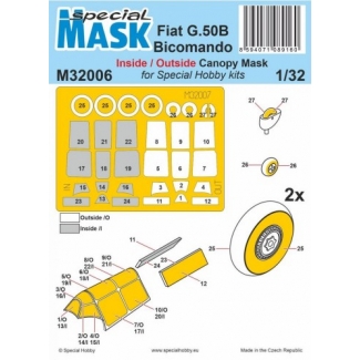 Special Mask 32006 Fiat G.50B Bicomando Mask (1:32)