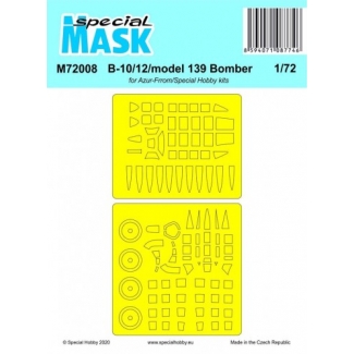 Special Mask 72008 B-10/12/model 139 Bomber Mask (1:72)